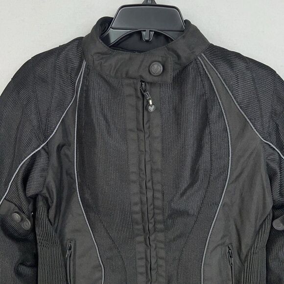 Frank Thomas Motorcycle Jacket Womens Medium Black Mesh CE Armor Waterproof - Picture 2 of 16